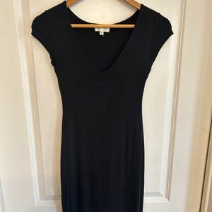 See You Monday Black Midi Dress